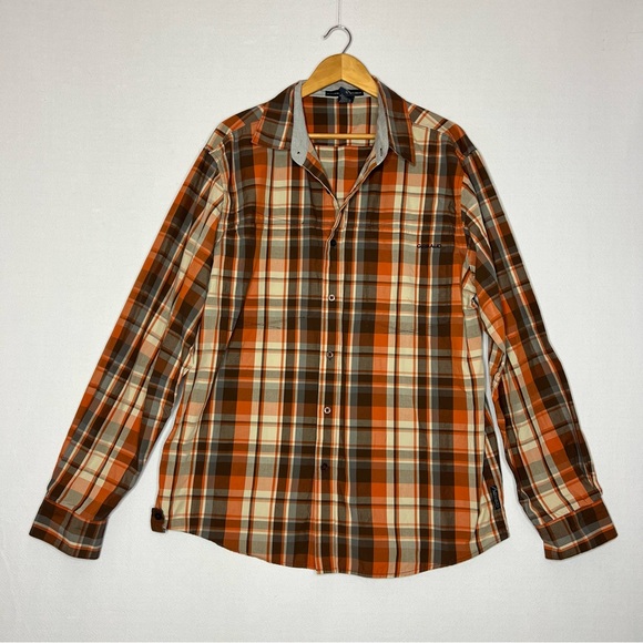 Le Jean De Marithe Francois Girbaud Mens Button Up Shirt Plaid Long Sleeve Sz XL - Picture 1 of 7